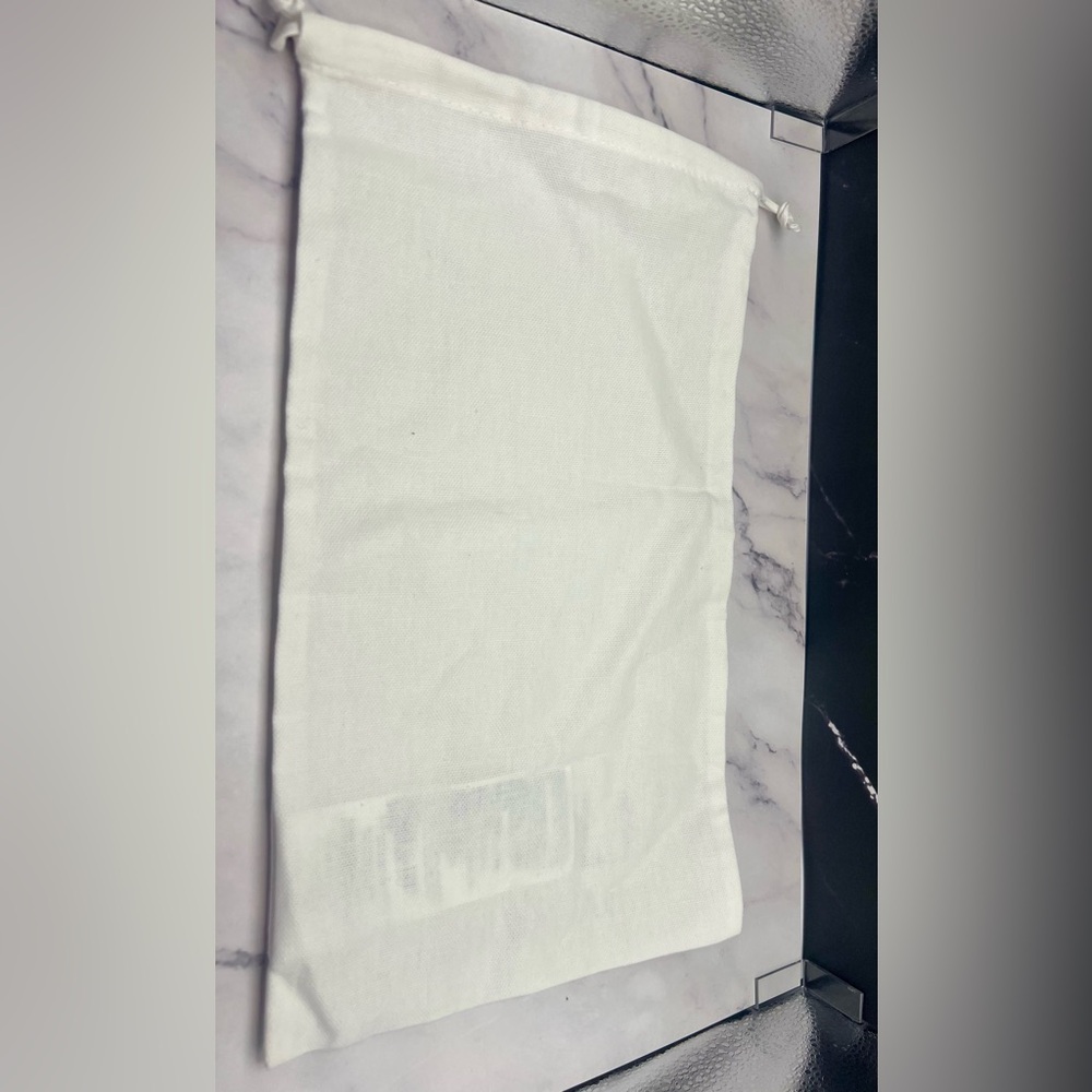 Valentino White Fabric Pouch with Red Logo Small/Pouch: Approximately 8” x 13”. - Picture 3 of 3
